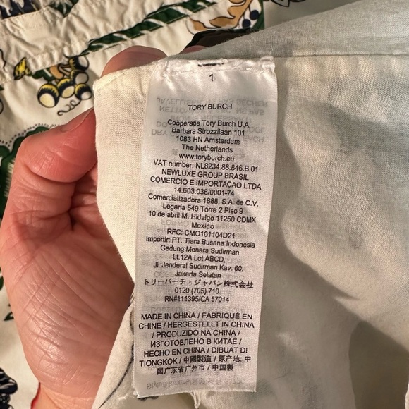 Tory Burch Ivory Port Shirtdress Size 2 - Picture 2 of 11